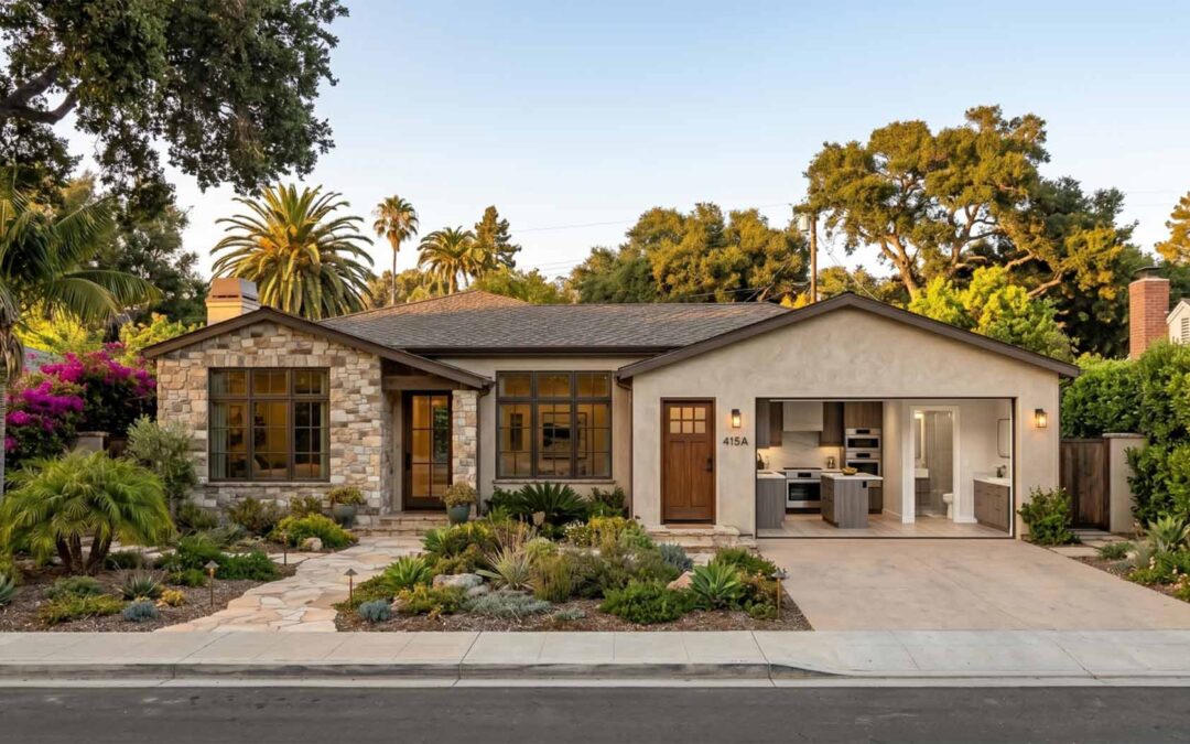 California home with a converted garage Junior ADU showing kitchen and bathroom that an HOA cannot unreasonably restrict